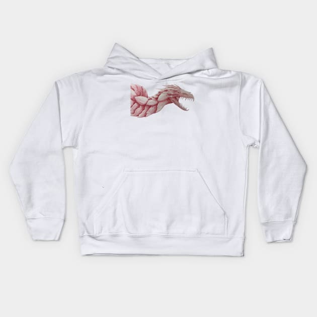 Red dragon Kids Hoodie by Fallcrown